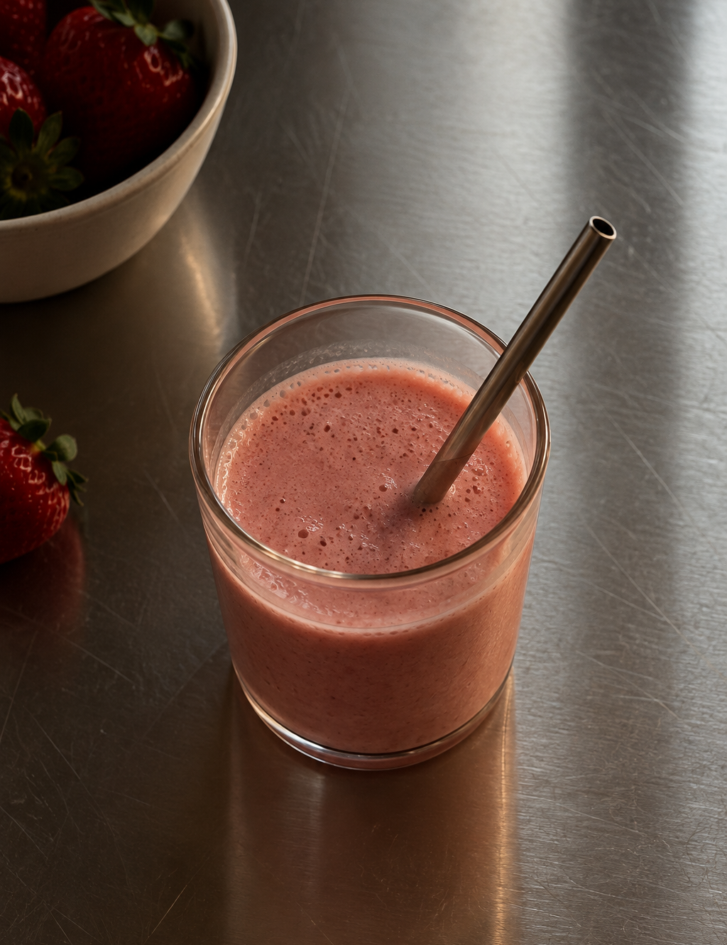 Strawberry prebiotic + probiotic smoothie